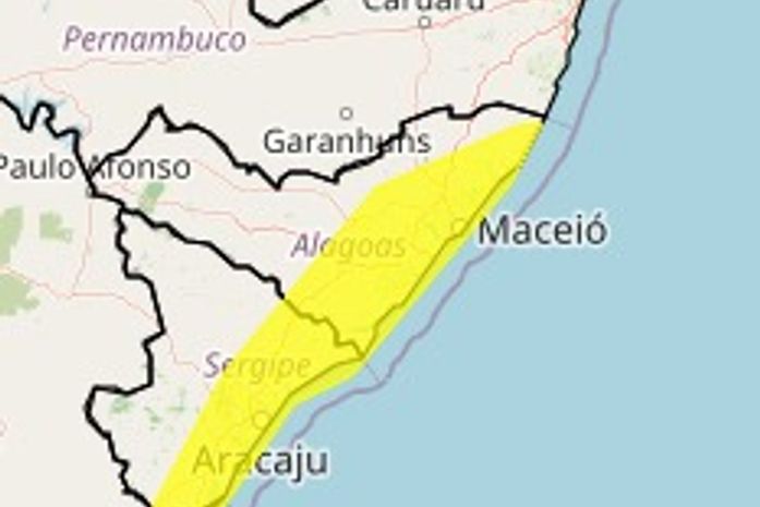 Inmet emite alerta de chuvas intensas para 54 municípios de AL; veja lista