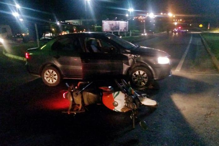 Motociclista fica ferido em colisão na BR 101 em São Miguel dos Campos