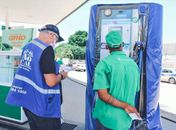 Fiscalização em posto de combustível