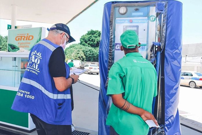 Fiscalização em posto de combustível
