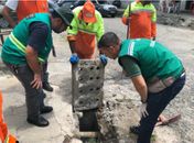 Fiscais da Sedet em operação às margens do Riacho Gulandi