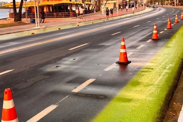 Faixa verde da orla