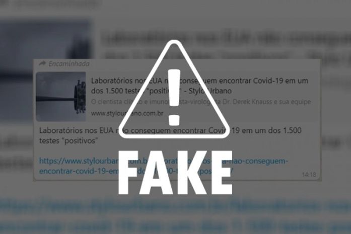 É falso que laboratório não tenha identificado vírus da Covid-19 em testes positivos