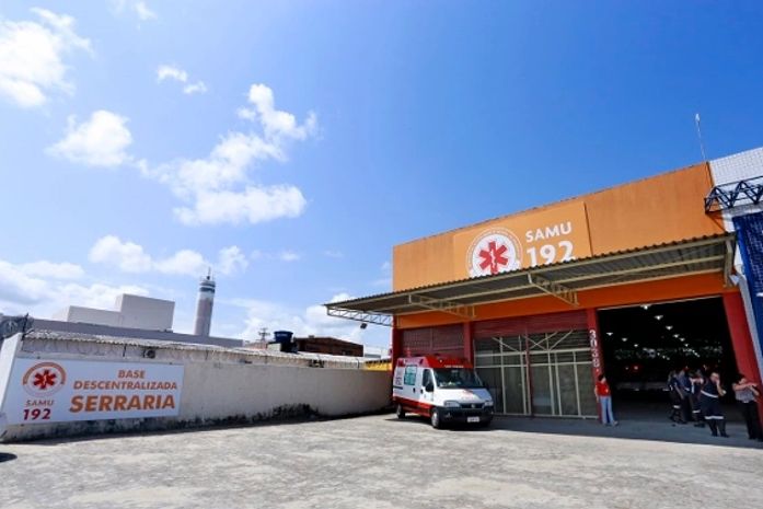 Base do Samu no bairro da Serraria
