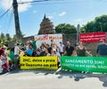 Moradores de Guaxuma voltam a protestar contra instalação de estação de esgoto em Área Verde