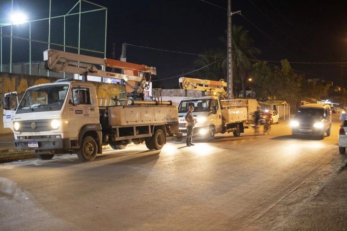 Santa Lúcia recebe reforço na iluminação com mutirão da Sima