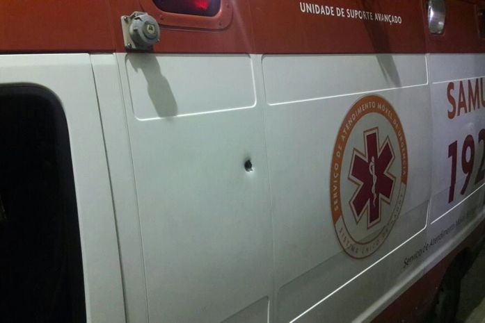Unidade do Samu é atingida por disparos de arma de fogo