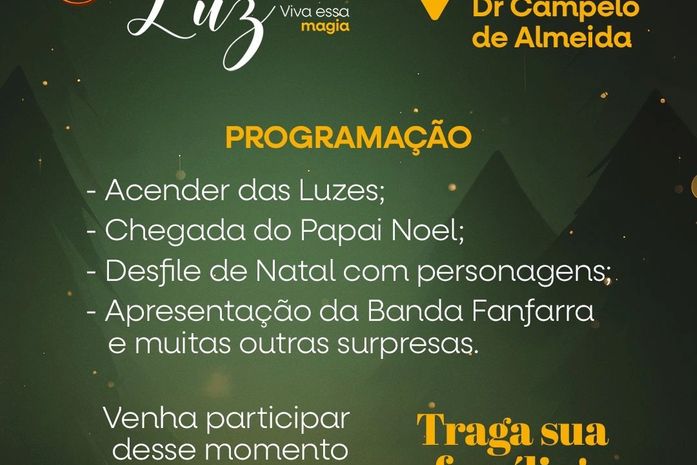 Natal Luz: Prefeitura de Anadia anuncia programação de abertura