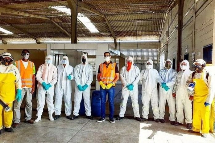  Equipe de sanitização e higienização volta às ruas do Pilar