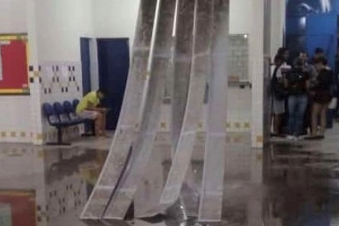 Teto da Ufal desaba e chuvas provocam danos em vários bairros de Arapiraca