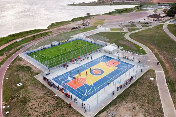 Lago da Perucaba recebe projeto de requalificação e ganha quatro modernas quadras poliesportivas