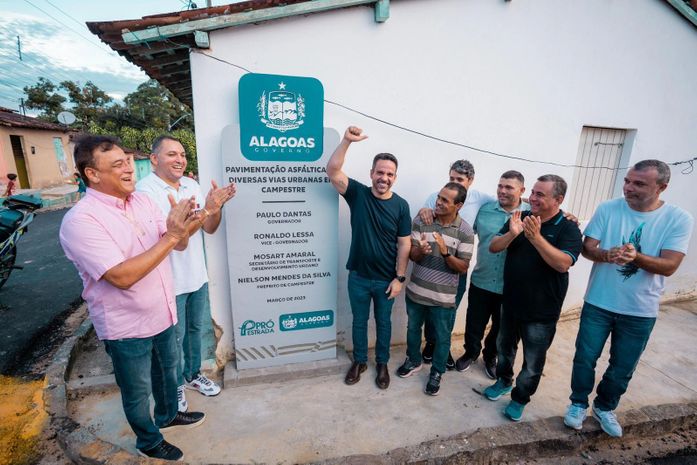 Deputado Galba Novaes participa de entrega de obras em Campestre
