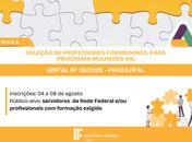 Ifal seleciona profissionais para atuarem em cursos promovidos pelo Mulheres Mil