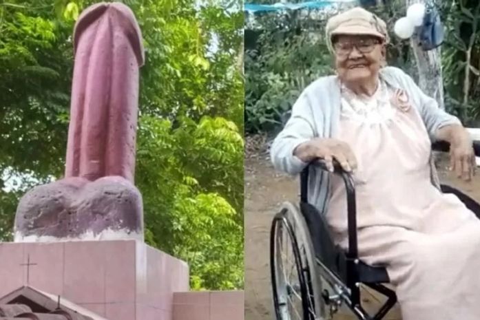 Pênis gigante de 300 kg é erguido em túmulo de mexicana: 'desejo dela'