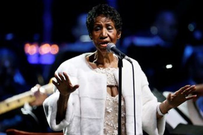 Aretha Franklin durante show em Nova York -