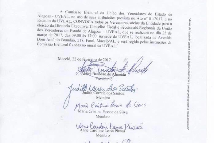 Eleição na Uveal está marcada para o próximo dia 25