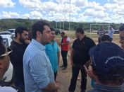 Toninho Lins vistoria montagem de estrutura para o São João de Rio Largo