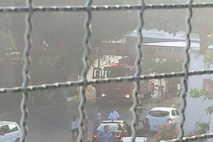 Princípio de incêndio em clínica