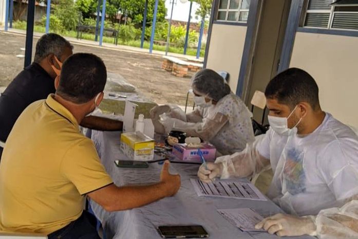 Covid-19: Saúde de Branquinha realiza testagem de profissionais da educação; administração e assistência