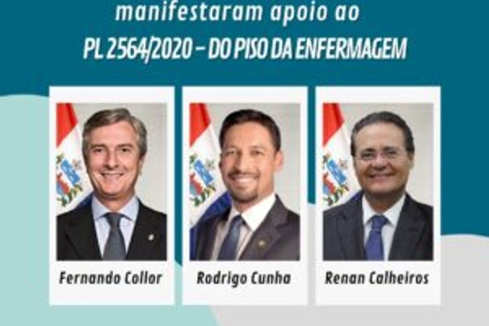 100% dos senadores alagoanos declararam apoio ao Piso da Enfermagem