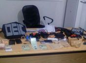 Material apreendido com a quadrilha 