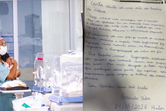Carta de mãe emociona equipe e reforça acolhimento humanizado na maternidade do Hospital da Cidade