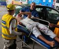 Ronda no Bairro escolta jovem baleado no Poço ao HGE