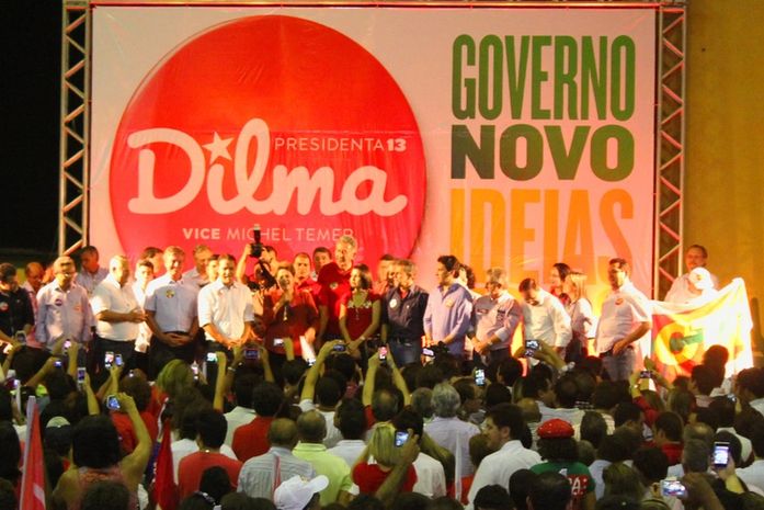 Dilma Rousseff durante campanha em Maceió
