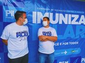 Prefeito Renato Filho e secretário da Saúde, Pedro André