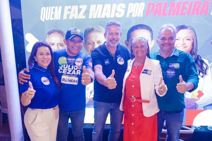 Arthur Lira é recebido por multidão em Palmeira e grupo de Júlio Cezar repete demonstração de força política