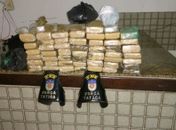 Policia apreende 49 quilos de maconha dentro de residência na parte alta