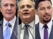 Fernando Collor, Renan Calheiros e Rodrigo Cunha, senadores alagoanos