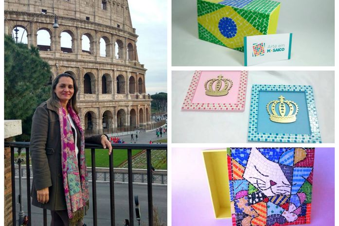 Artista do Mercado do Artesanato se especializa na Itália