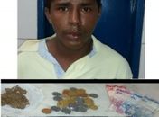 Gilvan Soares Filho da Silva e material apreendido 