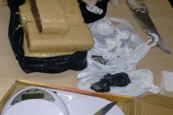 Material apreendido pela polícia