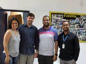 Renata Miranda, Secretário de Planejamento Thyago Tenório, Anderson e  Dantas Jr do SENAI