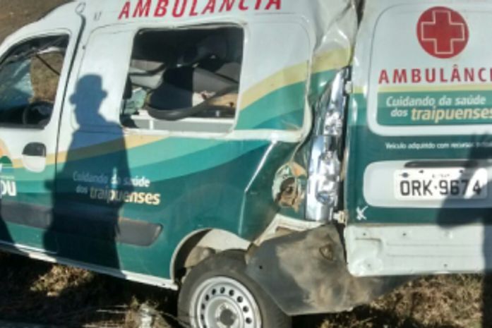 Cavalo invade pista e provoca acidente com ambulância
