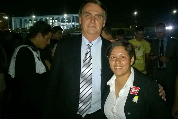 Ellen em Brasília com Bolsonaro