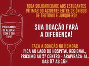 Hemoar e UE precisam de doações de sangue para vítimas de acidente