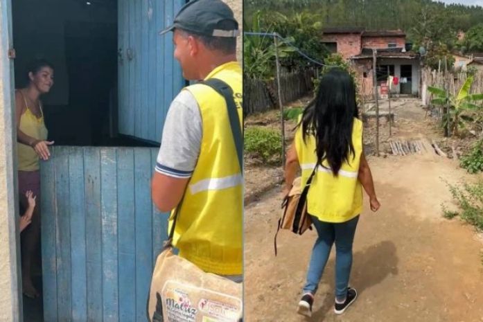 Agentes de endemias da Prefeitura de Matriz de Camaragibe orientam população no combate ao mosquito da dengue