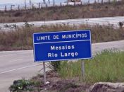 Limite entre os municípios de Messias e Rio Largo