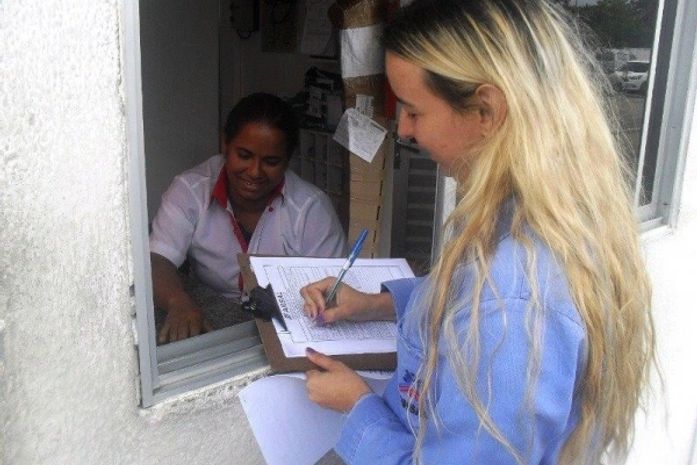 Técnica realiza fiscalização em unidades residenciais