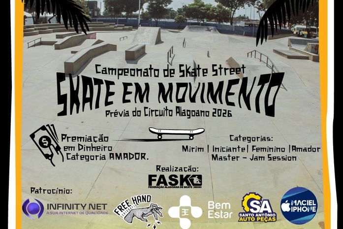 FASK Realiza prévia do Circuito do Alagoano de Skate