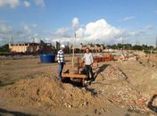 Prefeito de Anadia vistoria andamento das obras de escola municipal