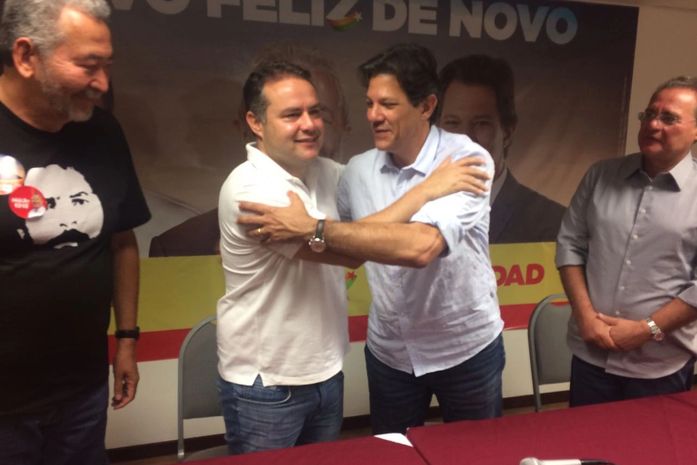 Com os Calheiros e Paulão, Haddad esteve em Maceió