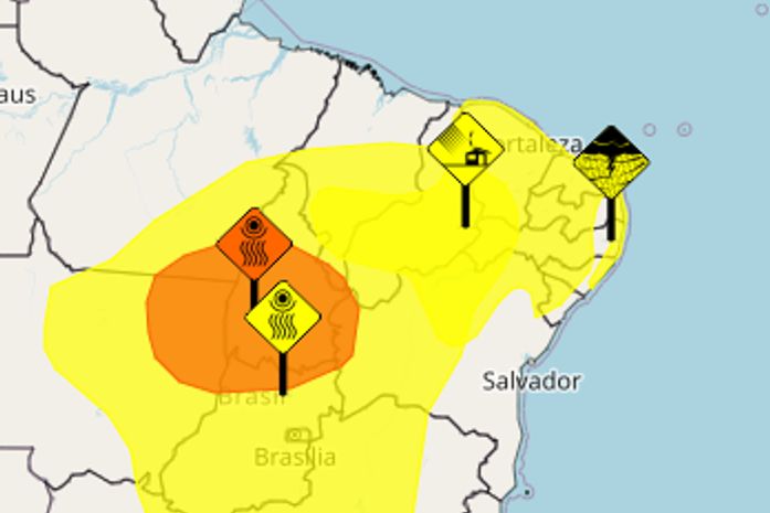 Inmet emite alertas de chuvas intensas e ventos fortes para municípios de Alagoas
