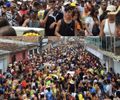 A cidade ficou tomada de gente durante os quatro dias de festa