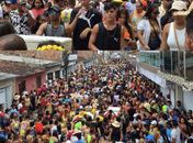 A cidade ficou tomada de gente durante os quatro dias de festa