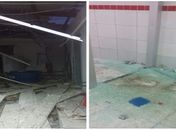 Agência do Bradesco ficou totalmente destruída