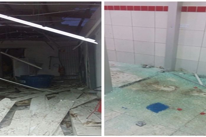Agência do Bradesco ficou totalmente destruída